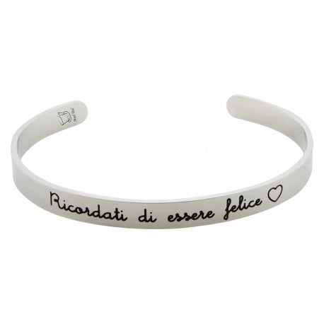 Bracciale Rigido "Ricordati di essere felice"